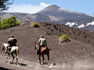 randonnée à cheval italie sicile la randonnée de l'etna