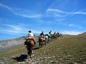 randonnée à cheval france provence-alpes le tour des monges